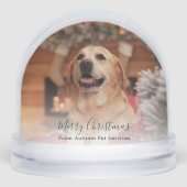 Custom Business Vet Tech Name Hunde Fotos Weihnach Schneekugeln (Vorderseite)