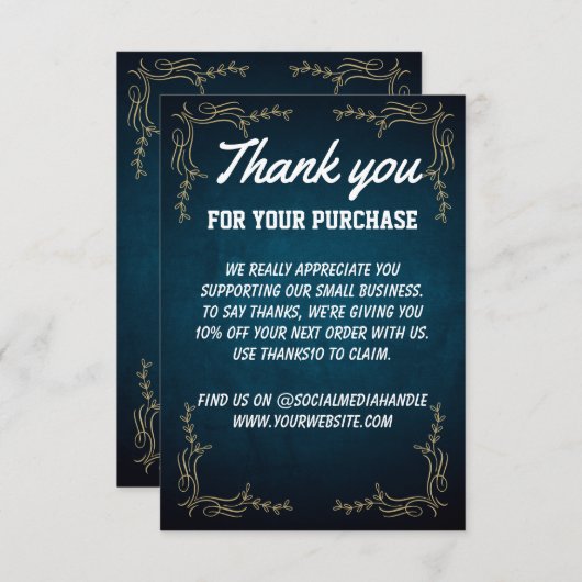 Custom Business Vielen Dank Flat Danke Karte (Vorne/Hinten)