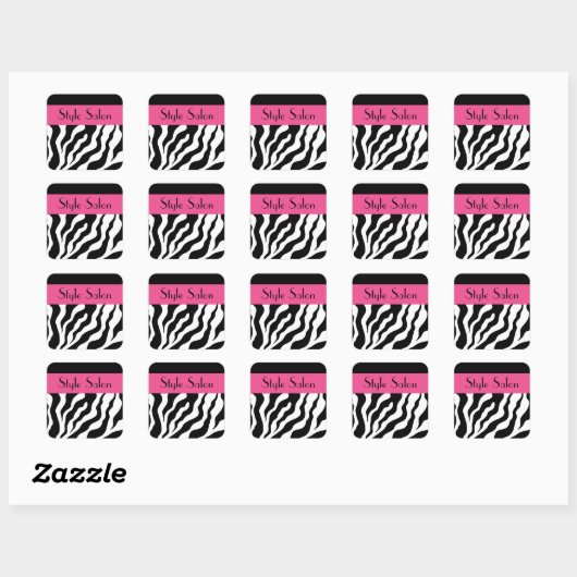 Custom Business Zebra Stickers (Blatt)
