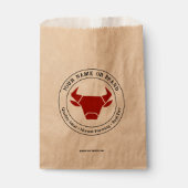 Custom Butcher Shop or BBQ Business Logo Geschenktütchen (Vorderseite)