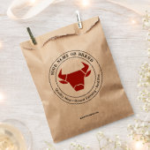 Custom Butcher Shop or BBQ Business Logo Geschenktütchen (Ausgeschnitten)