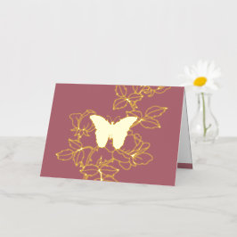 Custom Butterfly Gold Foil Card