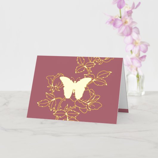 Custom Butterfly Gold Foil Card (Orchidee)