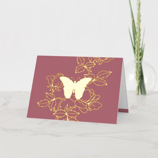Custom Butterfly Gold Foil Card (Vorderseite)