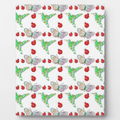Custom Butterfly, Hummingbird und Ladybug Pattern Fotoplatte (Vorderseite)