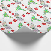 Custom Butterfly, Hummingbird und Ladybug Pattern Geschenkpapier (Ecke)