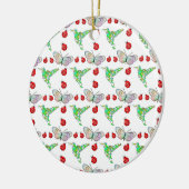 Custom Butterfly, Hummingbird und Ladybug Pattern Keramik Ornament (Links)