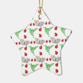 Custom Butterfly, Hummingbird und Ladybug Pattern Keramikornament (Links)