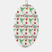 Custom Butterfly, Hummingbird und Ladybug Pattern Keramikornament (Rechts)