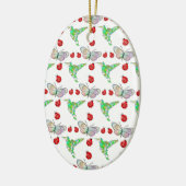 Custom Butterfly, Hummingbird und Ladybug Pattern Keramikornament (Links)