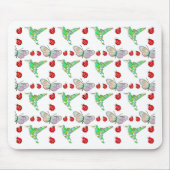 Custom Butterfly, Hummingbird und Ladybug Pattern Mousepad (Vorne)
