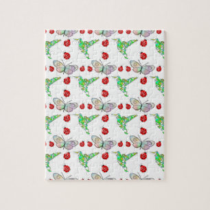 Custom Butterfly, Hummingbird und Ladybug Pattern Puzzle