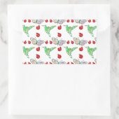 Custom Butterfly, Hummingbird und Ladybug Pattern Rechteckiger Aufkleber (Tasche)