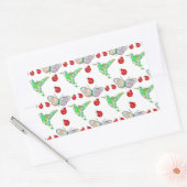 Custom Butterfly, Hummingbird und Ladybug Pattern Rechteckiger Aufkleber (Umschlag)
