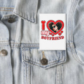 Custom Button I Liebe My Boyfriend Heart Foto (Insitu)