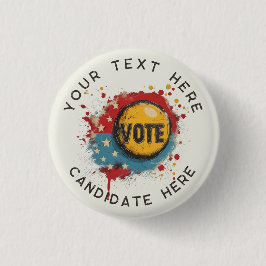 Custom Button : Retro American Vote Campaign