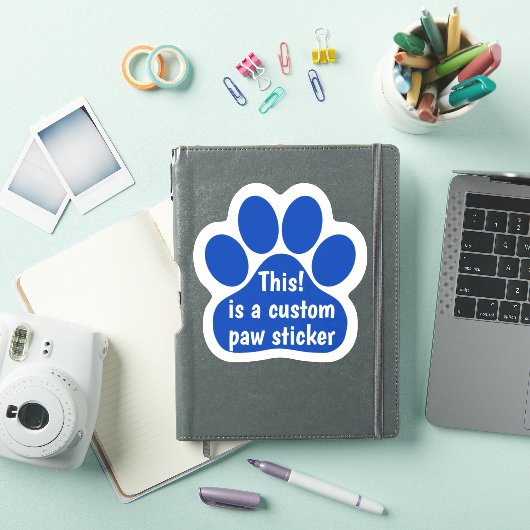 Custom by You Paw Print - Royal Blue Window Decal Aufkleber (iPad Hülle)