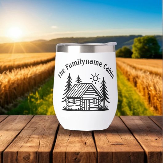 Custom Cabin Wine Tumbler mit thermischer Isolieru