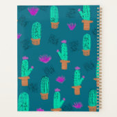 Custom Cactus Doodle Name Gold Planer (Rückseite)