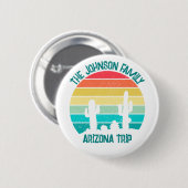 Custom Cactus Sunset Arizona Wüstenreise Button (Vorne & Hinten)