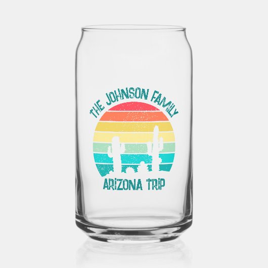 Custom Cactus Sunset Arizona Wüstenreise Dosenglas (Vorderseite)