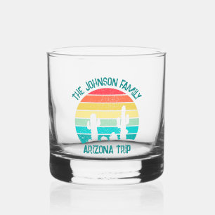 Custom Cactus Sunset Arizona Wüstenreise Whiskyglas