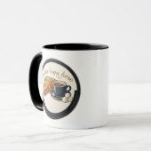 Custom Cafe Croissant Logo  Tasse (Vorderseite Links)
