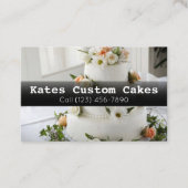 Custom Cake Baker Birthday Business Company Geschä Visitenkarte (Vorderseite)