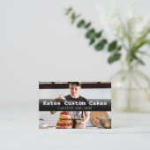 Custom Cake Baker Birthday Business Company Geschä Visitenkarte (Stehend Vorderseite)