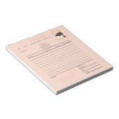 Custom Cake & Bakery Business Invoice Notepad Notizblock (angewinkelt)