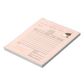 Custom Cake & Bakery Business Invoice Notepad Notizblock (Rotiert)