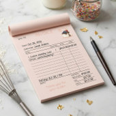 Custom Cake & Bakery Business Invoice Notepad Notizblock