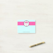 Custom Cake Pops und Cupcake Aqua Pink V2 Post-it Klebezettel (Auf Schreibtisch)