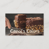 Custom Cake & Wedding Cake Design Bakers Visitenkarte (Rückseite)