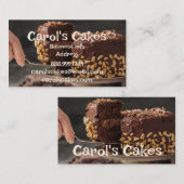 Custom Cake & Wedding Cake Design Bakers Visitenkarte (Vorne/Hinten)
