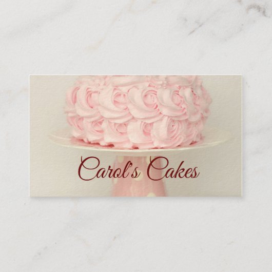 Custom Cake & Wedding Cake Design Bakers Visitenkarte (Rückseite)
