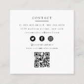Custom Cakes Bakery Business Card QR Code Quadratische Visitenkarte (Rückseite)