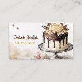 Custom Cakes Bakery Gebäck Wasserfarbe Geschäft Visitenkarte (Vorderseite)