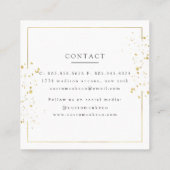 Custom Cakes Bakery Koch Hat Tools Business Card Quadratische Visitenkarte (Rückseite)