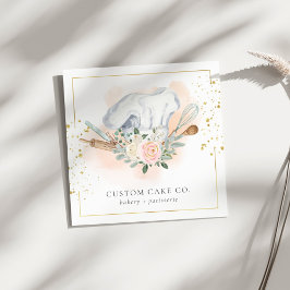 Custom Cakes Bakery Koch Hat Tools Business Card Quadratische Visitenkarte