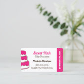 Custom Cakes Pink Bakery Menu Geschmack Visitenkarte (Stehend Vorderseite)