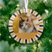 Custom Calico Cat Photo Ornament Aus Glas