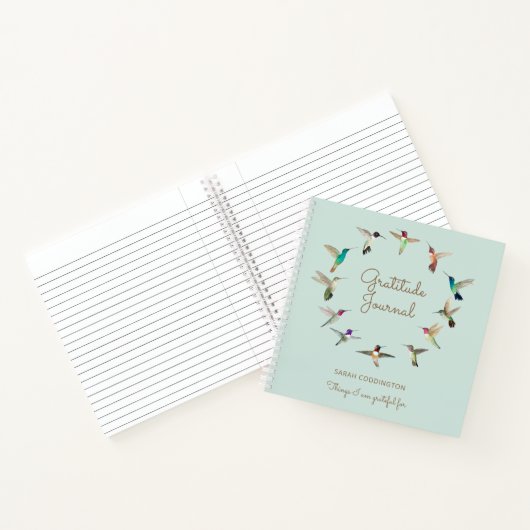 Custom California Hummingbird Dankeschön-Notebook Notizblock (Innenseite)