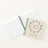 Custom California Hummingbirds Dankbarkeit Notizblock (Innenseite)