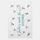 Custom California Hummingbirds Küchenhandtücher Geschirrtuch (Vertikal)