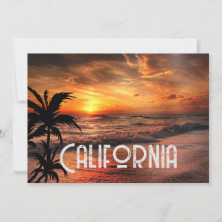 CUSTOM CALIFORNIA SUNSET STRAND NATUR SCHÖN EINLADUNG