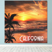 CUSTOM CALIFORNIA SUNSET STRAND NATUR SCHÖN LEINWANDDRUCK (Insitu (Holzboden))