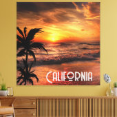 CUSTOM CALIFORNIA SUNSET STRAND NATUR SCHÖN LEINWANDDRUCK (Insitu (Wohnzimmer))