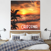 CUSTOM CALIFORNIA SUNSET STRAND NATUR SCHÖN LEINWANDDRUCK (Insitu (Schlafzimmer))