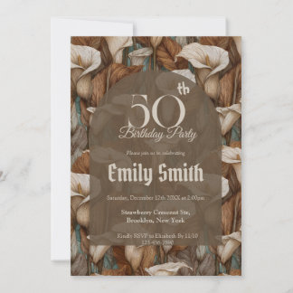 Custom Call Lilies Accent Women Birthday Einladung